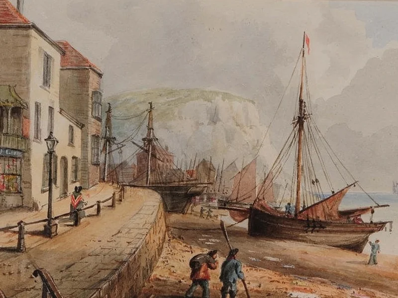 1796-William Markham - Il lungomare di Hastings
